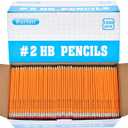 Rarlan Wood-Cased #2 HB Pencils, Pre-sharpened, 1200 Count Classroom Bulk Pack