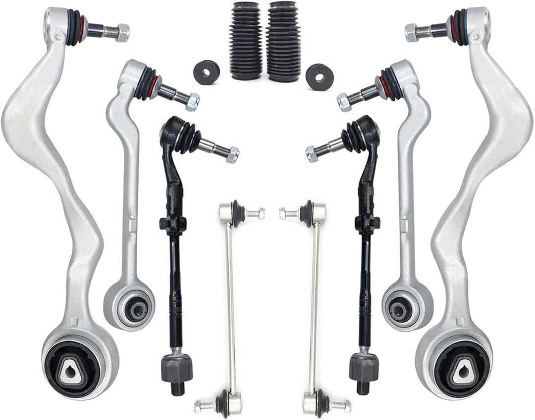 10pcs Front Suspension Kit Upper Control Arm E90 Compatible with BMW 3-Series 325i 328i 330i 335d 335i 335is 2006-2013,2008-2013 BMW E82 E88 1-Series 128i 135i, 2013-2015 E84 X1(2WD Only)
