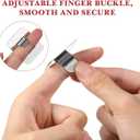 Nail Art Ring Palette Mini Square 1.69X1.25In Professional Mixing Tool for Paint Makeup and Nail Design Easy Clean Surface for Salon Home Use (Silver)