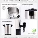 SYBO 6L Commercial Coffee Maker, Stainless Steel Coffee Urn With Cool-Touch Handles, Electric Coffee Pot Hot Beverage Dispenser, Quick-Brewing Coffee Urn, For Events,Party & Catering - 45 Cup