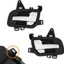Front Interior Chrome Door Handle Compatible with 2008-2018 International Prostar (Pair)