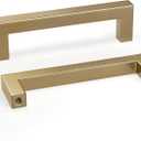 Goldenwarm 20 Pack 3-3/4in Champagne Bronze Cabinet Pulls Gold Cabinet Handles Bronze Drawer Pulls Champagne Gold Drawer Handles Square Kitchen Dresser Hardware for Bedroom Cupboard