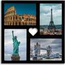 GENTLE DEER Collage Picture Frames, Photo Frame for Wall Hanging & Tablet Display (Black, 5X7)
