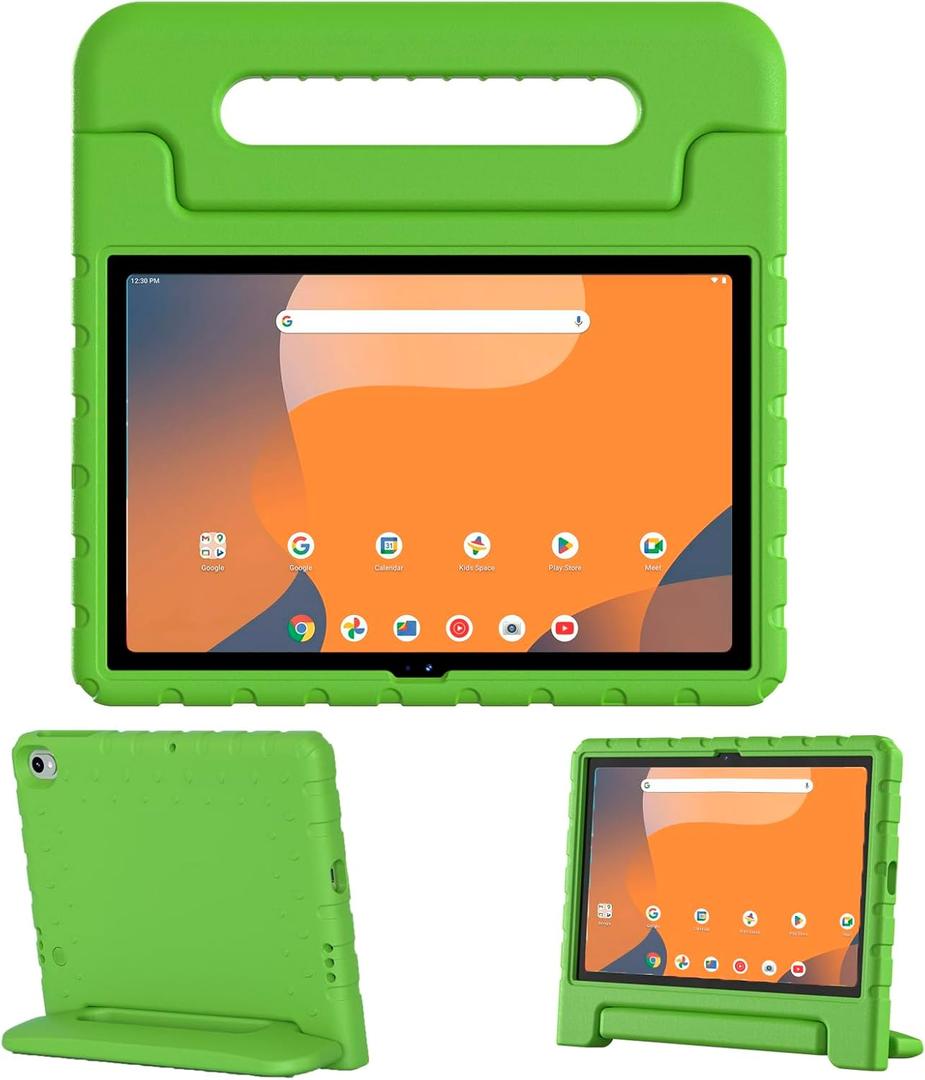 Kids Case for Onn 10.1 Tablet Case 2024 Gen 4(Model:100135925),EVA Shockproof Lightweight Handle Stand Cover for Onn Tablet 10.1 Cases,Green