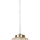 8.7 Gold Crystal Chandelier - Modern Amber Glass Pendant Light Fixture for Dining Room, Kitchen Island (1 Light-Gold)