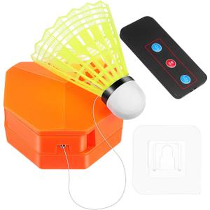 POPETPOP Badminton Self Training Tool, Badminton Rebound Trainer Single-Player Adjustable Trainer Device Elastic Stretch Racket Set for Indoor