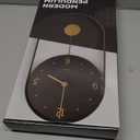 Driini Modern Pendulum Wall Clock - Black and Gold Decorative Wall Clock with Pendulum - Modern Minimalist Metal Wall Clock for Living Room Décor - Silent Battery Operated Wall Clock