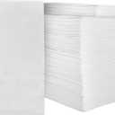 Kingzak White Dinner 16.5"X15" Eight Fold 2-Ply Pack of 200 Napkin, 200 Count (39010)