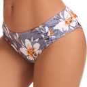 Women's Bathing Suit Bottoms Full Coverage Ruched Bikini Tankini Bottom Swimsuit Brief (Gray, XL)