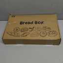 Goozii Black Bread Box for Kitchen Countertop, Small Vintage Counter Top Breadbox, Homemade Bread Storage Container for Sourdough Loaf, Farmhouse Wooden Corner Kitchen Counter Organizer for Cabinet