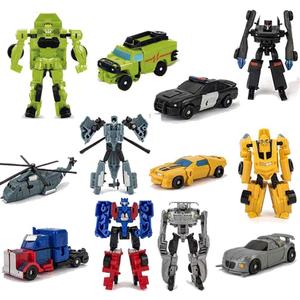 HAYUL 4 PCS Car Robot Toys, Mini Action Figure, Deformation Robot for Kids 5~12