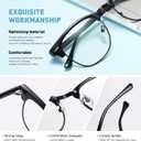 Blue Light Blocking Glasses Anti Eyestrain Computer Gaming Glasses | Vintage Half Frame UV Clear Lens for Women Men