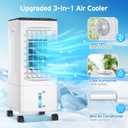 Portable Air Conditioners, Portable AC Unit, Evaporative Air Cooler w/1.6 Gal Water Tank, 3 Speeds, 60Oscillation, Windowless Air Conditioner w/7.5H Timer, Swamp Cooler for Room Home Office