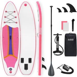 SUDOO 10'6" Inflatable Paddle Board for Adults Wide Stable SUP for Beginner