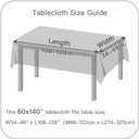 maxmill Tablecloth Stain Resistant Waterproof Wrinkle Resistant Spillproof Washable Soft Slubby Texture Table Cloth for Dining Room, Banquet Parties Event Dinner, Rectangle 60 x 140 Inch, Light Grey