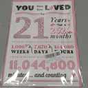 3 x Happy 21st Birthday Card Gift for Women,Funny 21st Birthday Party Decorations for Her,Jumbo Birthday Gifts for Girls, Best 21 Year Old Birthday Gifts for Daughter, 10.6 x 7.9 inches