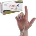 Dynarex Safe-touch Vinyl Exam Gloves, Powder Free, Medium, 1 Box Of 100 Gloves, Clear, Medium