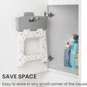 Vigar Compact Step Stool Foldable, 12-1/2-inch Step Stools for Adults up to 330 Pound, Lightweight Stool, Non-Slip Folding Step Stool, Grey Terrazo Pattern