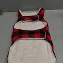 Malier Winter Coat for Dogs - Classic Plaid Fleece Cold Weather Jacket With Pocket, Windproof Warm Vest Clothes for Small Medium Large Dogs (Red, Medium)