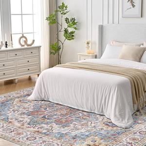 8x10 Area Rugs for Bedroom, Washable Large Area Rugs Non-Slip and Non-Shedding, Boho & Vintage Area Rug for Living Room, Kitchen, Dining Room