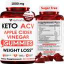 Keto ACV Gummies Advanced Weight Loss - ACV Keto Gummies for Weight Loss for Women and Men - Keto Gummies Supplement - Detox & Cleanse, Digestion - Apple Cider Vinegar - Apple Flavor Exp 7/2/27