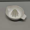 Ceramic Lemon Juicer Reamer Manual Citrus Lime Hand Squeezer Bowl with Handle and Pour Spout, Handheld, Easy to Use and Clean (White)