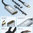 USB C to DisplayPort 1.4 Adapter 8K@60Hz, USBC to DisplayPort Adapter Compatible with Thunderbolt 5/4/3 (4K@240Hz/144Hz, HDR, 32.4Gbps DP) for MacBook Pro/Air, iPad, Surface, iPhone 17/16, XPS