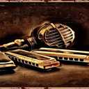 Retro Harmonica Lovers Paintings Canvas Wall Art Music Wall Art Kids Harmonica Musical Instrument Decor Modern Art Prints Canvas Posters Wall Decor Club Bar People Cave Gym Decor Unframed 24x36 Inch 