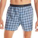 Hanes Men's Underwear Boxers Pack, Cool & Breathable Cotton Underwear, Moisture-Wicking Boxers for Men (Blue, Large)