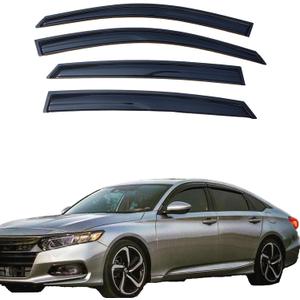 Tape On Window Visors Compatible with 2018-2023 Honda Accord Sedan,Side Vent Window Deflectors Rain Guards Shade, Truck Accessories-4pcs