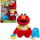 Sesame Street Potty Time Elmo 12-Inch Sustainable Plush Stuffed Animal, Sounds and Phrases, Potty Training Tool, Kids Toys for Ages 18 Month by Just Play