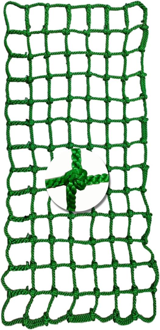 Heavy-Duty Climbing Net for Kids & Adults 600lb Capacity, (3ft-6ft), Premium Polyester Rope with 0.47" Thickness Safety Net for Playgrounds, Balconies, 4*10ft