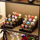 Black Matte Metal Display Stand,8 Pcs 2 Set Display Risers, Metal Rectangular Display Shelf Holders for Showcase, Dessert, Perfume, Vendor Events, Cupcake Stands, Toys Display Shelves ( 8Pcs-Black, 7L~8L~9L )