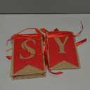 ZKC Merry Christmas Burlap Banner Home Garden-Xmas Bunting Decoration Indoor Outdoor Fireplace Wall Tree (Mix)