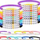 Landical 30 Pcs Easter Jesus Loves You Bracelets Bulk Friendship Bracelets Colorful Christian Jesus Bracelet for Kids Men Women Religious Wristbands Easter Hunt Gift Church(Rainbow)
