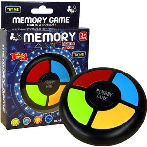 Memory Game Handheld Electronic Toy, Color Memorizing with Lights and Sounds