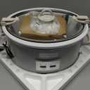 Crock-Pot Designer Series 7qt Slow Cooker with Bonus Little Dipper Mushroom: 4 Settings, Stoneware, Stainless Steel, Keep Warm