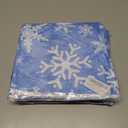 2 x Horaldaily Christmas Tablecloth 7070 Inch Round, White Snow Blue Washable Table Cover for Party Picnic Dinner Decor