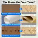 50-Pack 23" x 35" Practice Paper Targets - Crease-Free Rolled Packaging Heavy-Duty 100g Paper Silhouette Shooting Targets Pistol, Rifle, Handgun, Shotgun Shooting Range Training Practice, 35x23 Inch