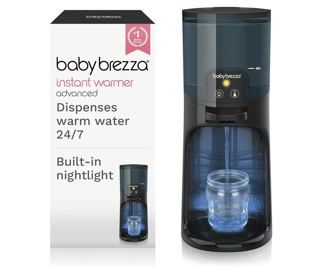 Baby Brezza Instant Bottle Warmer Advanced with 3 Temperature Settings, 24/7 Warm Water Dispenser for Formula Warming, LED Nightlight, 50oz Tank Capacity, Electric Kettle Alternative