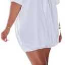 Geulis Women's 2025 Fall Long Sleeve Shirt Dresses Loose Button Down Casual Mini Dress M