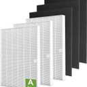 115115 HEPA Replacement Filters A for Winix PlasmaWave Air Purifier C535 5300 5300-2 6300 6300-2 P300 AM90 C909 9800, 3 True HEPA Size 21 Filter + 3 Activated Carbon Pre-Filters