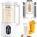 Encyclpo 40oz Nut Milk Maker - Automatic Soy Milk Maker with Spin Clean Brush & Nut Milk Bag - Homemade Almond, Oat, Coconut, Soy Milk - Auto Clean, Boil Water, Delay Start, Keep Warm