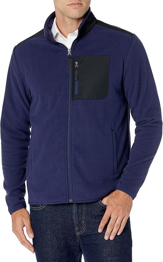 Amazon Essentials Men's Full-Zip Fleece Jacket (Black), XS