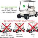 Club Car DS Windshield 1982-2000.5 Models Golf Cart Windshield Club Car Windshield Replacement Foldable Tinted UV Protection and Impact Resistant PC Shield