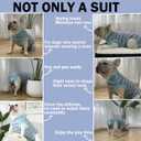 Sebdtico Recovery Suit for Dogs,Dog Surgery Suit Female Spay,Soft Dog Onesie for Surgery Female,Dog Cone Alternative Surgical Recovery Suit Female,Abdominal Wounds Licking Anti Suit for Dogs, S
