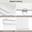 AYZOT Light Filtering Solar Shades for Indoor Windows, 34" W x 72" H, White