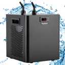 Poafamx Aquarium Chiller 79Gal 1/3 HP Water Chiller for Hydroponics System Home Use Axolotl Fish Coral Shrimp 110V with Pump and Pipe