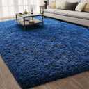 Ophanie Upgrade 5x8 Rugs for Bedroom, Blue Fluffy Shaggy Soft Area Rug, Non-Slip Indoor Floor Carpet for Living Room, Kids Baby Boys Teen Dorm Home Decor Aesthetic, Nursery