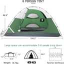 CAMEL CROWN 4/ 5/ 6 Person Camping Dome Tent with Removable Rain Fly Waterproof Family Tent Easy Set Up Lightweight Outdoor Tent for Camping Backpacking Hiking